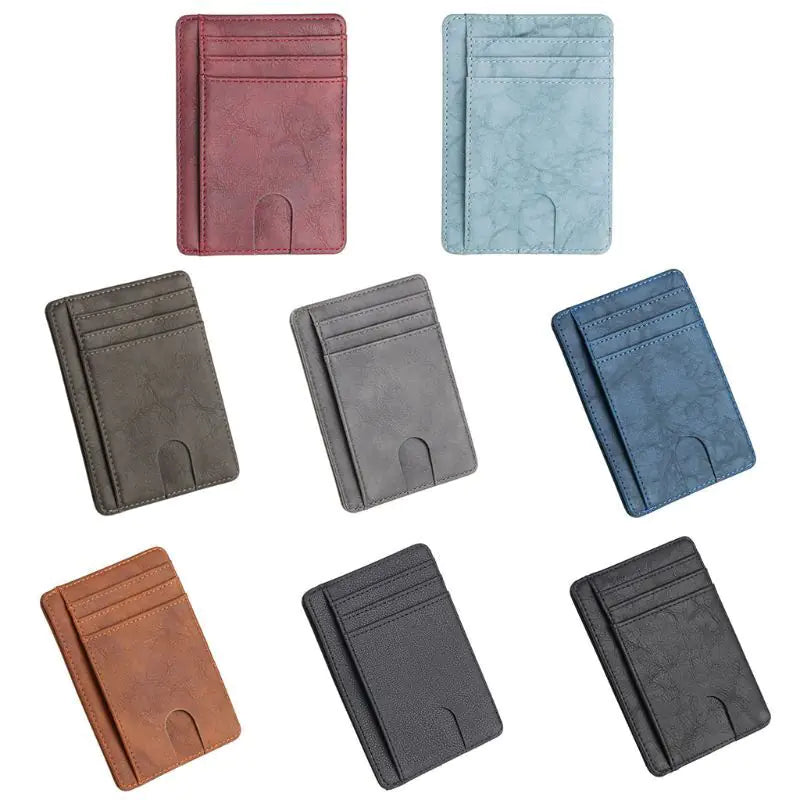 Men's Leather Slim Wallet Credit Card Holder