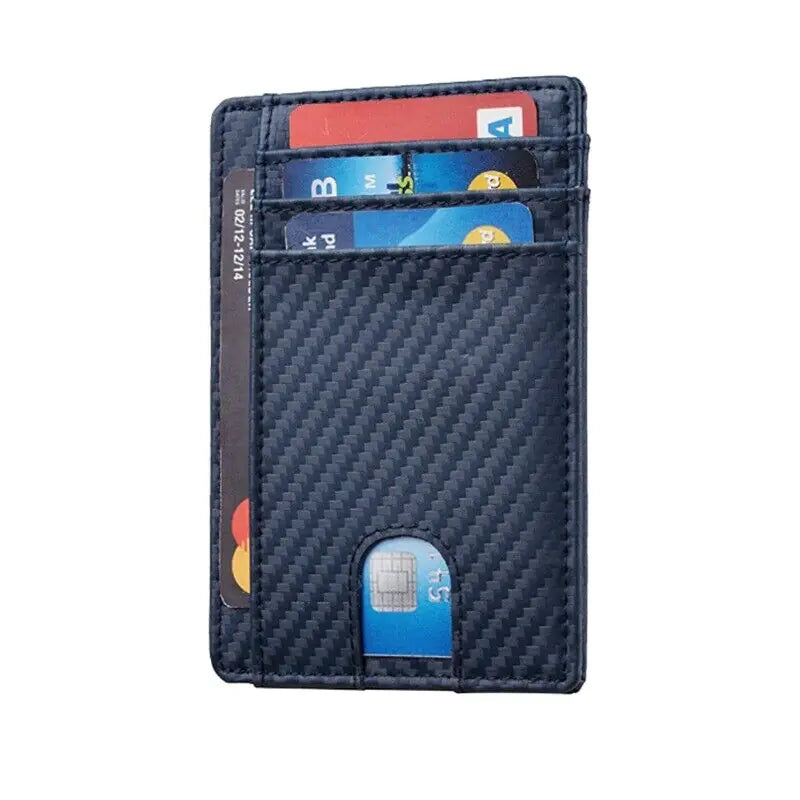 Men's Leather Slim Wallet Credit Card Holder