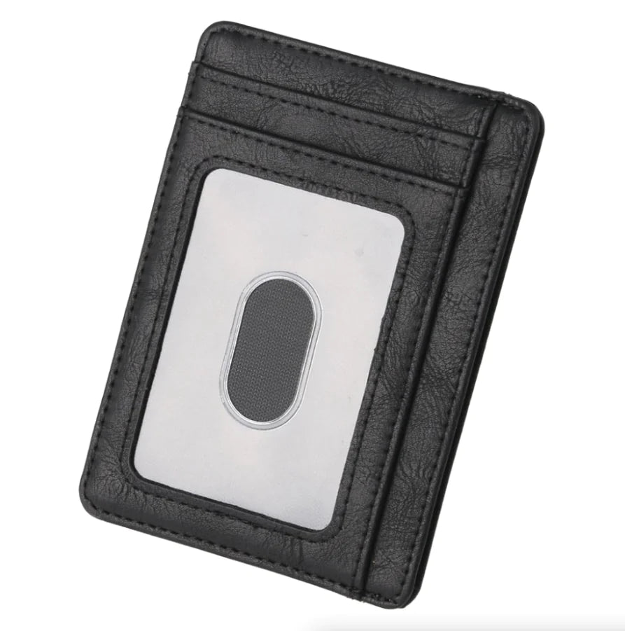 Men's Leather Slim Wallet Credit Card Holder