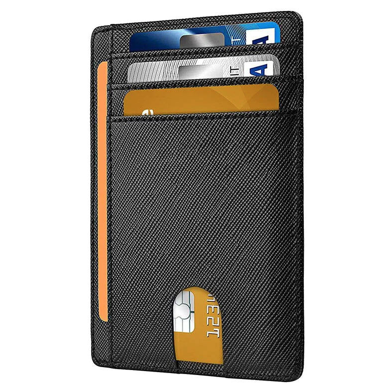 Men's Leather Slim Wallet Credit Card Holder